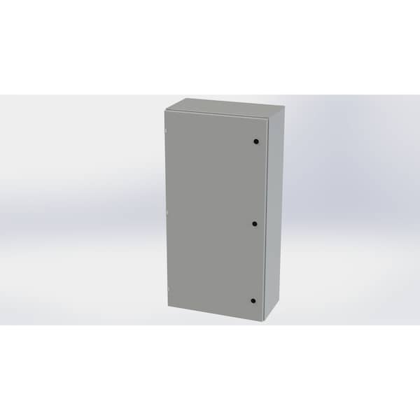 1/4 Turn Latch Electrical Enclosures, 48 in H, 12 in D, 24 in W, NEMA 3R, 4, 12, 13, Carbon Steel